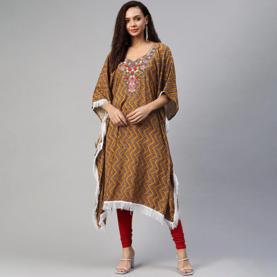 https://dropstyles.in/products/women-orange-brown-geometric-printed-thread-work-pure-cotton-kaftan-kurta