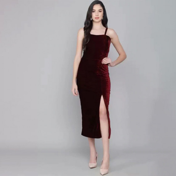 https://dropstyles.in/products/maroon-velvet-sheath-midi-dress
