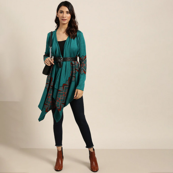 https://dropstyles.in/products/women-teal-green-black-geometric-patterned-longline-waterfall-shrug