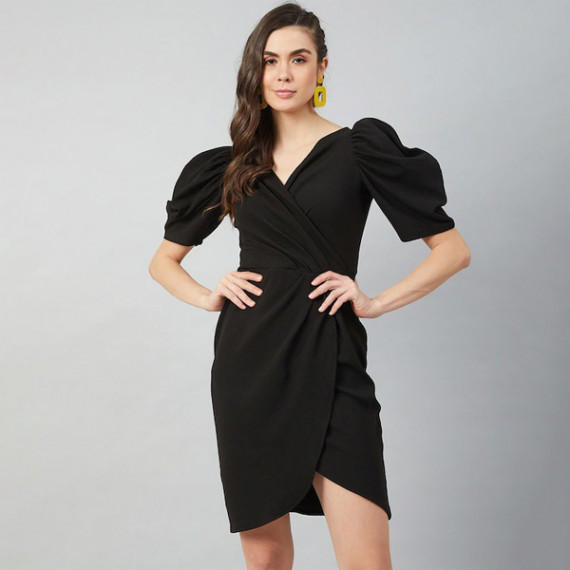 https://dropstyles.in/products/black-wrap-dress-with-volume-sleeves