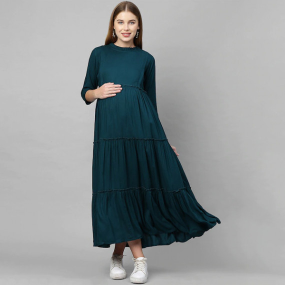 https://dropstyles.in/products/teal-green-maternity-maxi-nursing-dress