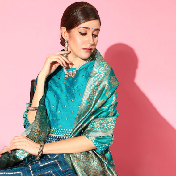 https://dropstyles.in/products/women-navy-blue-embellished-ready-to-wear-lehenga-blouse-with-dupatta