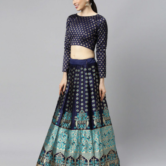 https://dropstyles.in/products/blue-green-woven-design-lehenga-choli